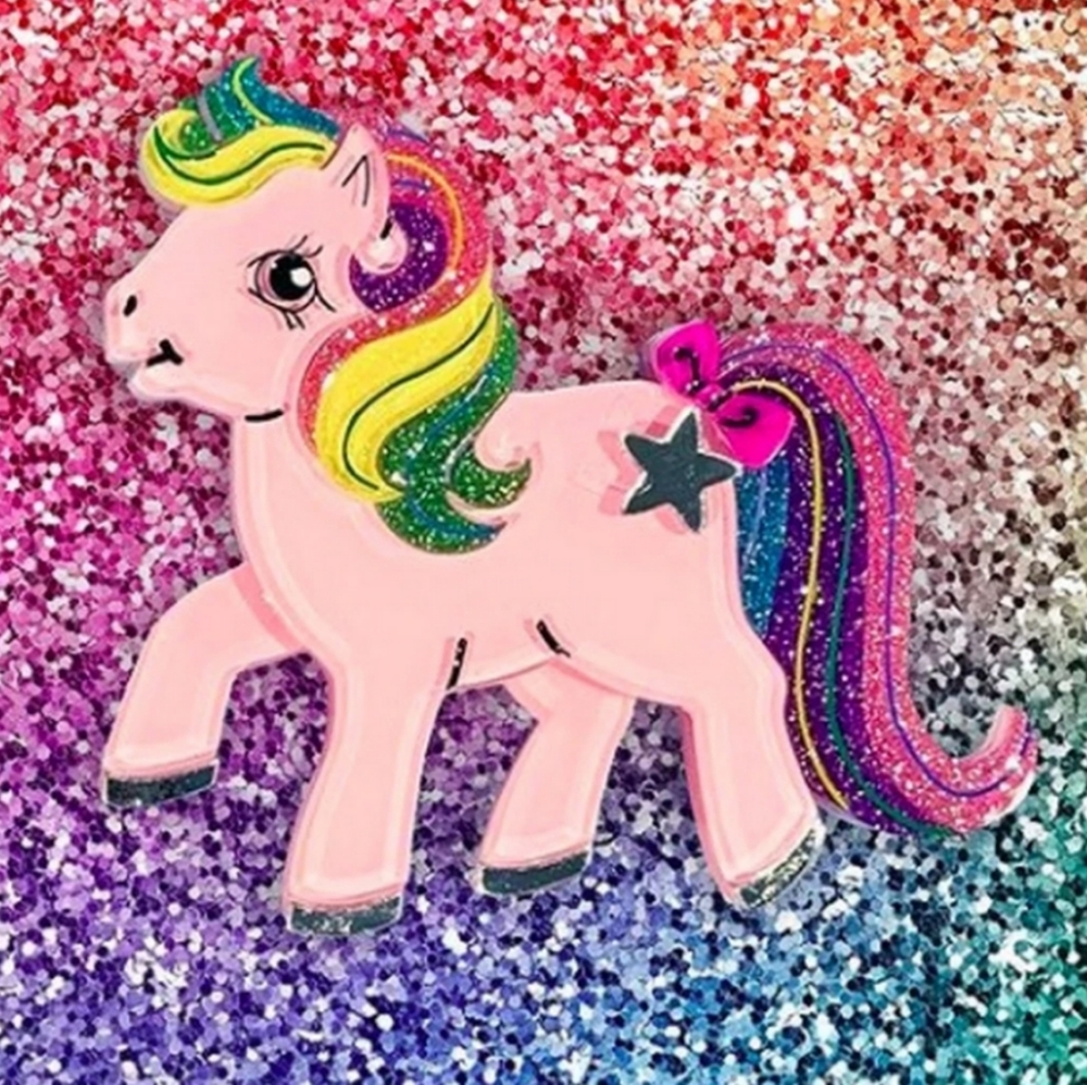 Lipstick & Chrome My Little Pony Acrylic Brooch